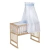 Schardt Multifunktionswiege 5 In 1 Buche Massiv Natur Mit Textiler Ausstattung Herzchen Hellblau