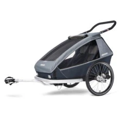 Croozer Kid Vaaya 2 Graphite Blue 2in1 Fahrradanhänger & Buggy-Set