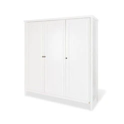 Pinolino Smilla Kleiderschrank Groß 3 Türen Kiefer Massiv, Weiß Lasiert - Zum Toppreis