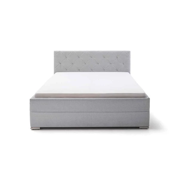 Meise Möbel Chicago Polsterbett Hellgrau 180 X 200 Cm Mit Chromfüßen – Bild 4