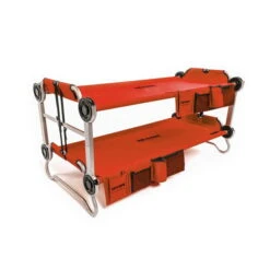 Kid-O-Bunk Campingbett Rot Mit Seitentaschen Etagenbett Von Disc-O-Bed