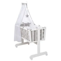 Roba Komplettwiegen-Set Weiß Inklusive Textiler Ausstattung Little Stars