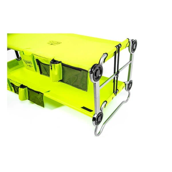 Kid-O-Bunk Campingbett Grün Mit Seitentaschen Etagenbett Von Disc-O-Bed – Bild 4