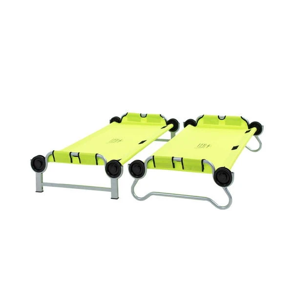 Kid-O-Bunk Campingbett Grün Mit Seitentaschen Etagenbett Von Disc-O-Bed – Bild 2