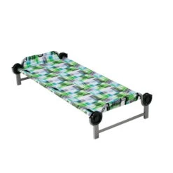Kid-O-Bed Einzelbett Blockpattern Gerader Rahmen Das Campingbett Von Disc-O-Bed
