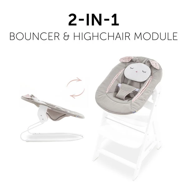 Hauck Alpha Bouncer 2in1 Babywippe Powder Bunny – Bild 8