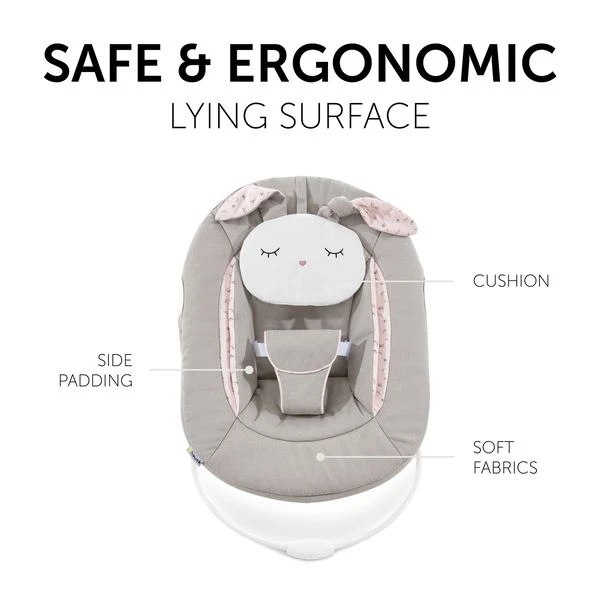 Hauck Alpha Bouncer 2in1 Babywippe Powder Bunny – Bild 5