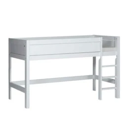 LIFETIME Halbhohes Bett 128 Cm Kiefer Weiß 4625-10 Mit Rollboden, Zum Top-Preis