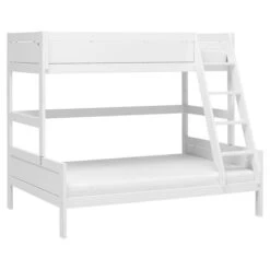 LIFETIME Etagenbett Family Kiefer Weiß 90/140 Cm, Deluxe-Lattenrost