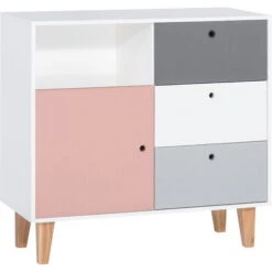 VOX Concept Kommode White/graphite/grey/pink