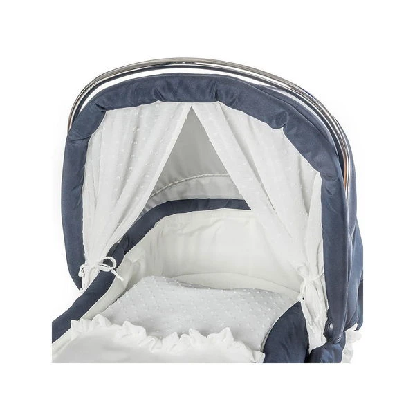 HESBA Condor Coupe Kinderwagen Außen 647 Innen 250 Teilleder Räder Schwarz 30 Cm Ledergriff Hellb – Bild 9