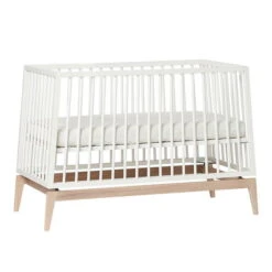 Leander Luna Babybett 60x120 Cm Weiß/Eiche