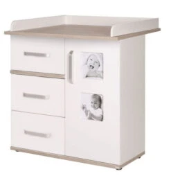 Roba Moritz Wickelkommode Schmal Weiß/Luna Elm Inkl. Wickelaufsatz - Zum Toppreis