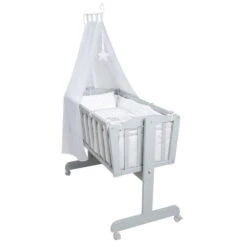 Roba Komplettwiegenset Taupe Inklusive Textiler Ausstattung Sternenzauber