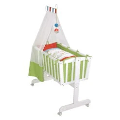 Roba Komplettwiegenset Weiß Inklusive Textiler Ausstattung Waldhochzeit