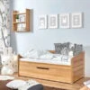 Ticaa Sofabett MINI Micki Buche Mit Zusatzbett Massivholz - 80x160 Cm - Inkl. 2 Matratzen
