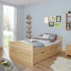 Ticaa Einzelbett Leni Mit 2er Schubkästen Massivholz - 120x200 Cm