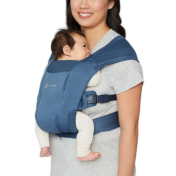 Ergobaby Embrace Soft Air Mesh Blue Babytrage Für Neugeborene – Bild 2