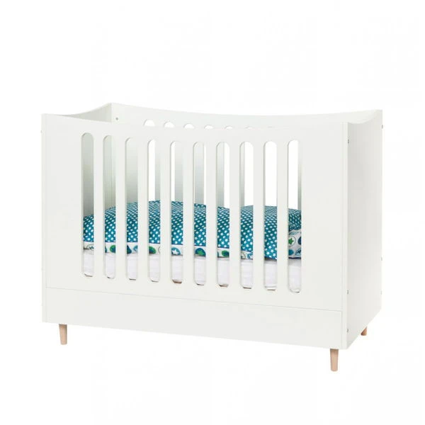 Manis-h Babybett 70 X 140 Cm Mit Buchefüßen - 2 Farben Wählbar