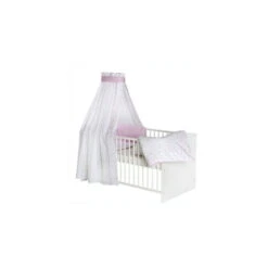 Schardt Herzchen Rosa Bettset 4- Teilig Mit Bettwäsche, Himmel Und Nestchen