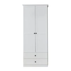 Trendteam Baxter Garderobenschrank Weiß Dekor | Mit Einlegeböden