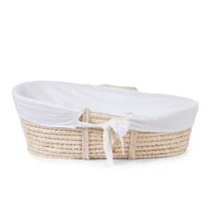 Childhome Moseskorb Mit Matratze & Jerseybezug Design Altweiß