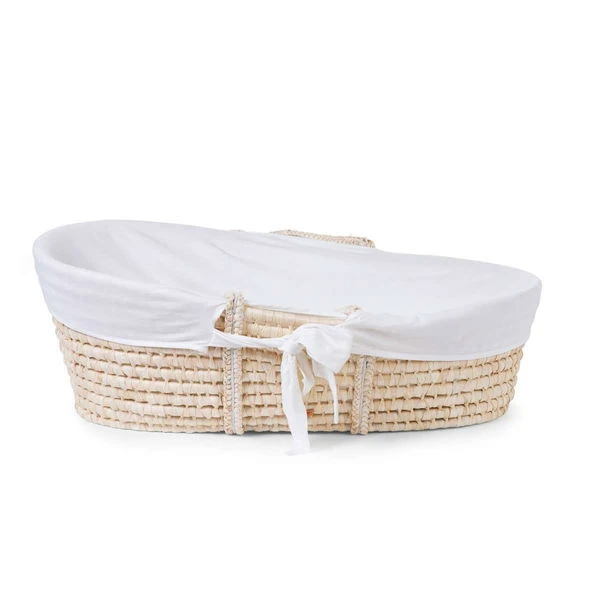 Childhome Moseskorb Mit Matratze & Jerseybezug Design Altweiß