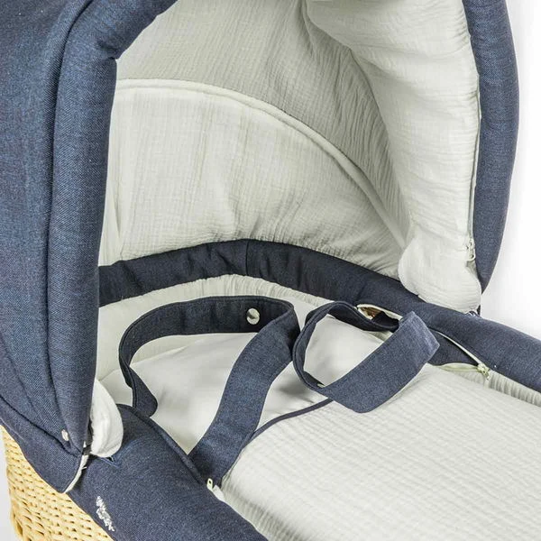 HESBA ClassicKorb Kinderwagen Außen 685 Innen 180 Schwenkbare Vorderräder Schwarz – Bild 2