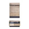 Trendteam Coast Garderoben-Set 2-teilig Paneel Wotan Eiche / Grau Melamin