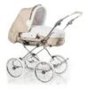 HESBA Condor Coupe Kinderwagen Außen 261 Innen 180 Teilleder - Räder Weiß 30 Cm, Griff Weiß