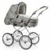 HESBA Condor Coupe Kinderwagen Außen 796 Innen 718 Teilleder Räder Schwarz 30 Cm, Ledergriff Braun
