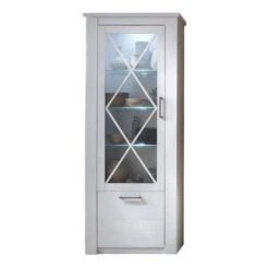 Trendteam Georgia Standvitrine Pinie Weiß