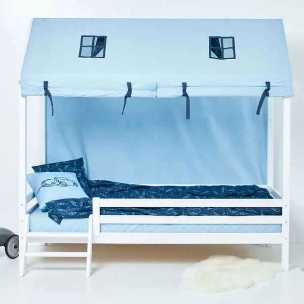 Hoppekids Hausbett ECO Dream 90x200cm Weiß - Mit Leiter – Bild 4
