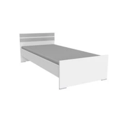 Wimex Joker Jugendbett 90x200 Cm Weiß / Beton-Nachbildung Lichtgrau