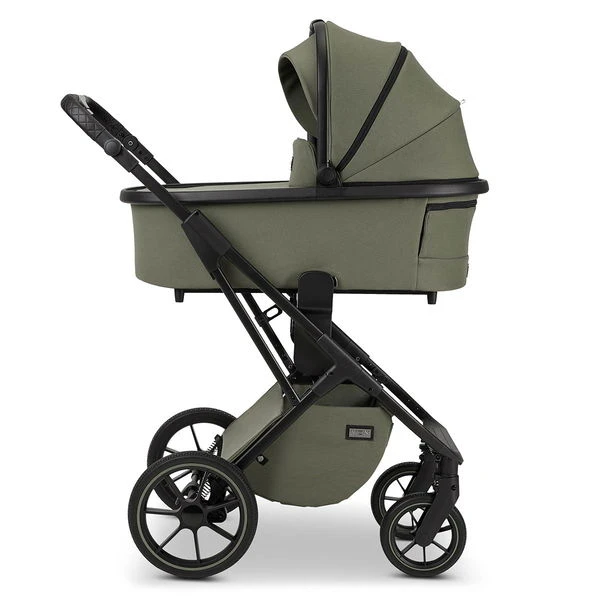 Moon Piú Kombi-Kinderwagen Moss Green/black Matt Zubehör Bundle – Bild 3