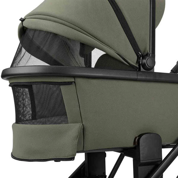Moon Piú Kombi-Kinderwagen Moss Green/black Matt Zubehör Bundle – Bild 15