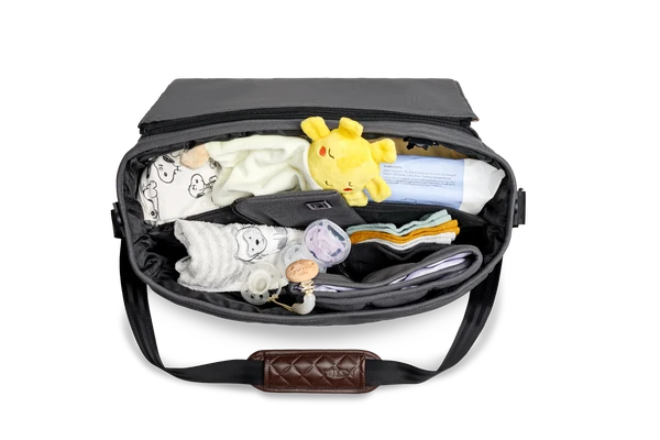 Moon Premium Wickeltasche Anthrazit Mit Wickelauflage, Geldtasche & Befestigungssystem – Bild 5