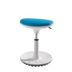 Paidi Speedy Sitzhocker Azurblau/weiß Sitzhöhe Stufenlos Einstellbar