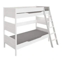 Paidi Ylvie Etagenbett 180 Cm Bettpfosten Kreideweiß Schräge Leiter 90x200 Cm
