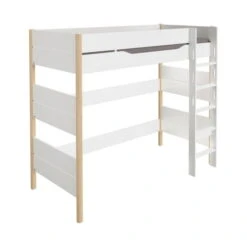 Paidi Ylvie Hochbett Kreideweiß/Birke 180 Cm Gerade Leiter 90x200 Cm