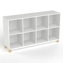 Nature Kid Cory Regal 8F Kompakt Weiß Mit Offenen Fächern