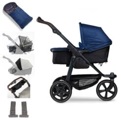 Tfk Mono 2 Kombi Kinderwagen Marine Mit Luftkammer Radset Bundle Mit Cupholder