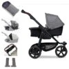 Tfk Mono 2 Kombi Kinderwagen Premium Grau Luftkammer Radset Bundle Mit Cupholder