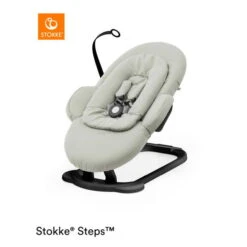 Stokke® Steps™ Bouncer Soft Sage Gestell Schwarz