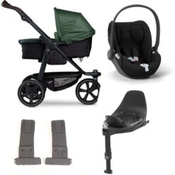 Tfk Mono 2 Kinderwagen Bundle Olive Luftkammer CYBEX Cloud T I-Size + Base + Adapter