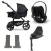 Tfk Mono 2 Kinderwagen Bundle Schwarz Luftkammer CYBEX Cloud T I-Size + Base + Adapter