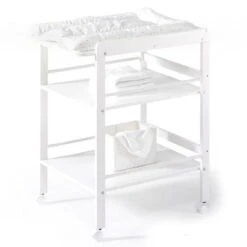 Schardt Wickelregal Kiefer, Weiß Lackiert Mit 2 Ablagen