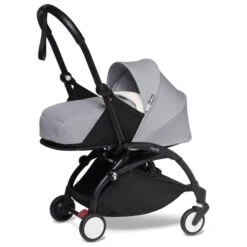 BABYZEN™ YOYO² Kinderwagen 0+ Neugeborenen Set Stone Gestell Black