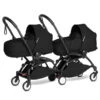 BABYZEN™ YOYO² Zwillingskinderwagen Black Gestell Black