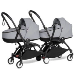 BABYZEN™ YOYO² Zwillingskinderwagen Stone Gestell Black
